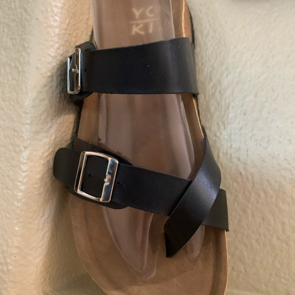 New Vegan Leather Strapped Cork Sandle