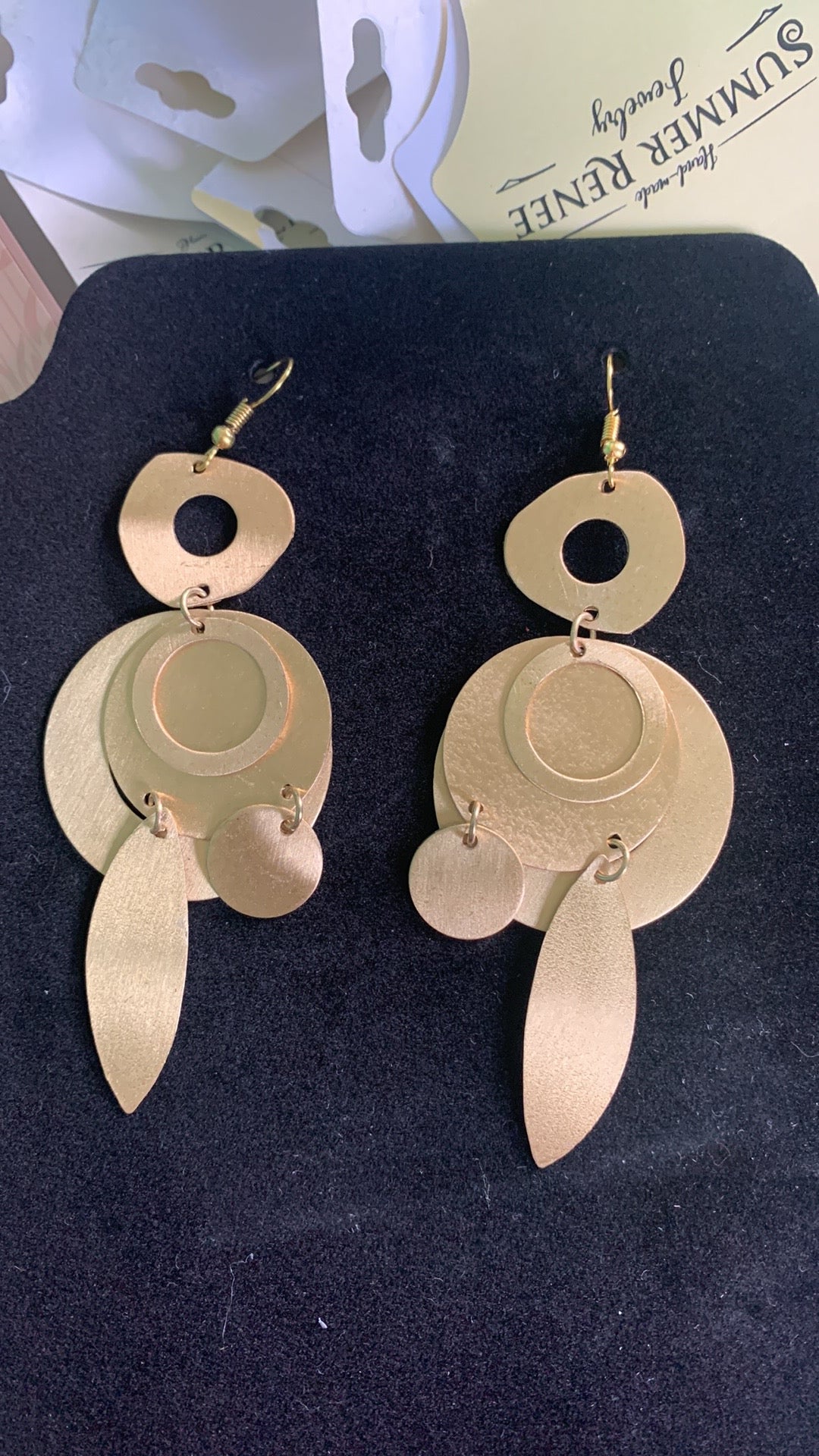 Brushed Brass Earrings