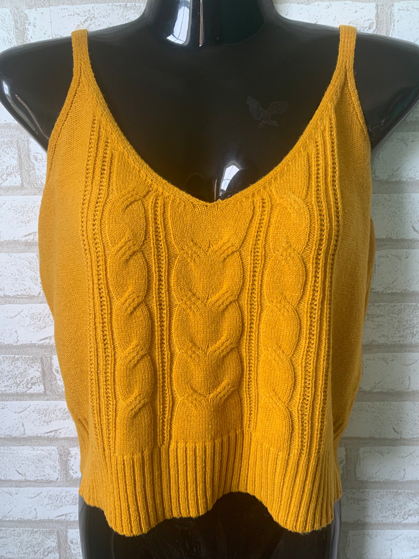 Cable Front Tank Top Sweater