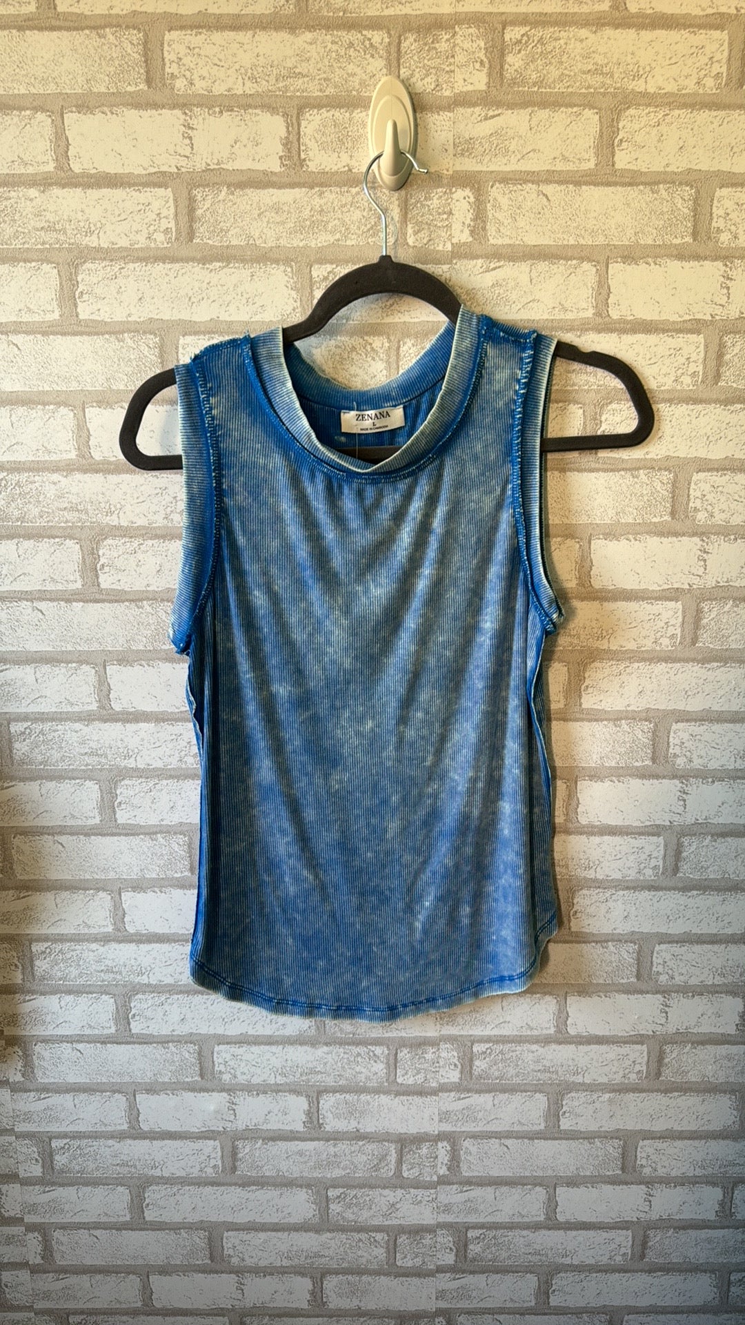 Washed Ribbed Tank Top