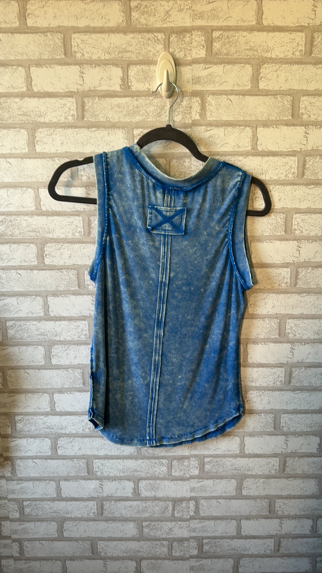 Washed Ribbed Tank Top