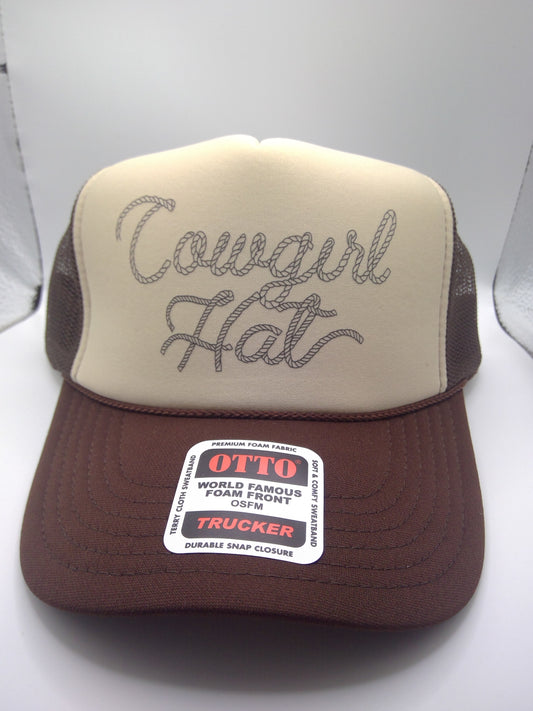 Rope cowgirl trucker hat