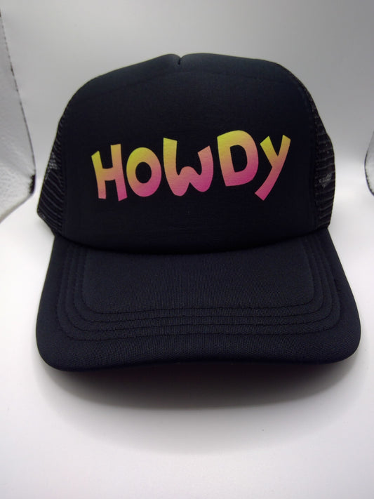 Neon Howdy Trucker Hat