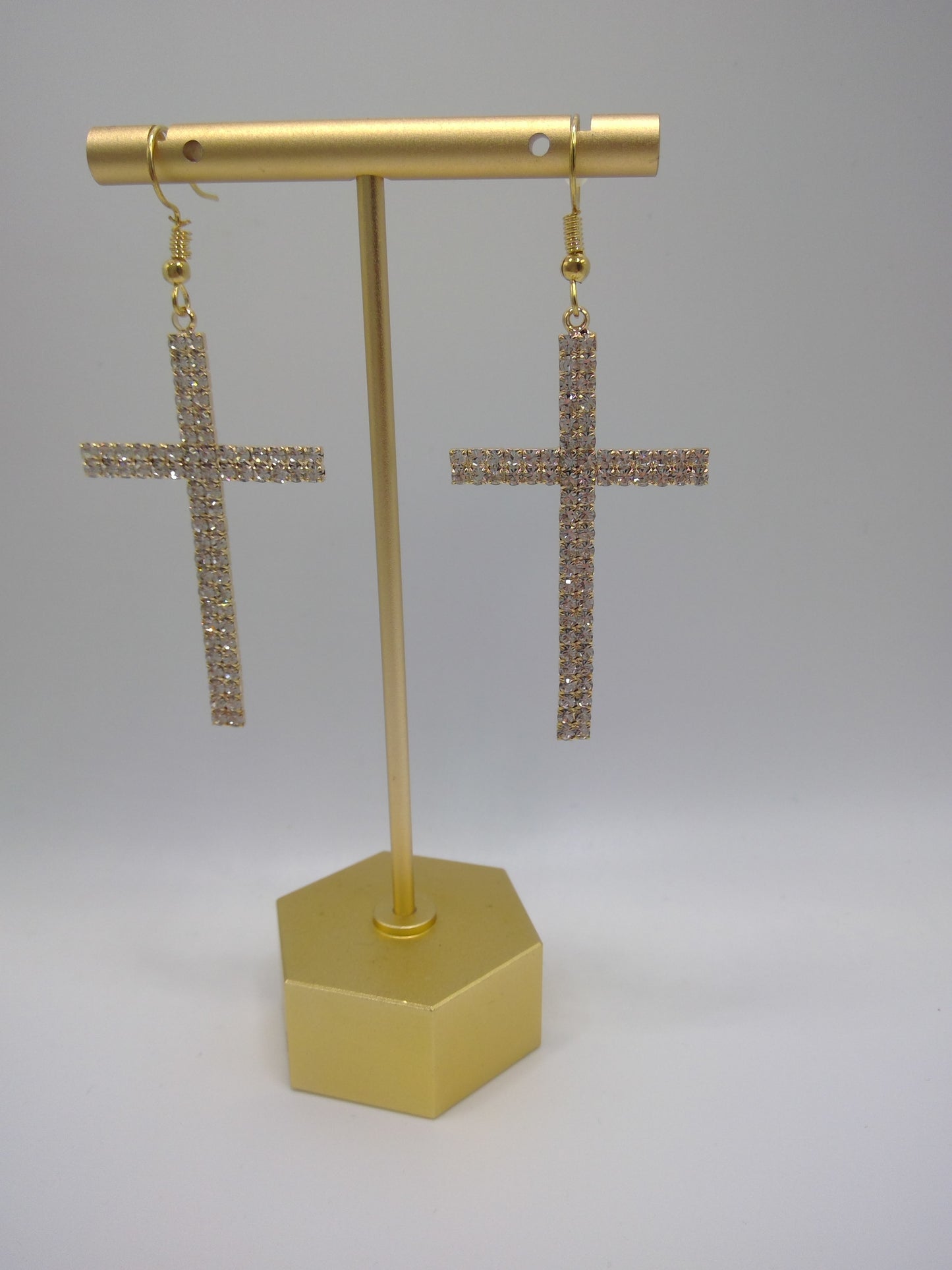 Cross Rhinestone Earrings