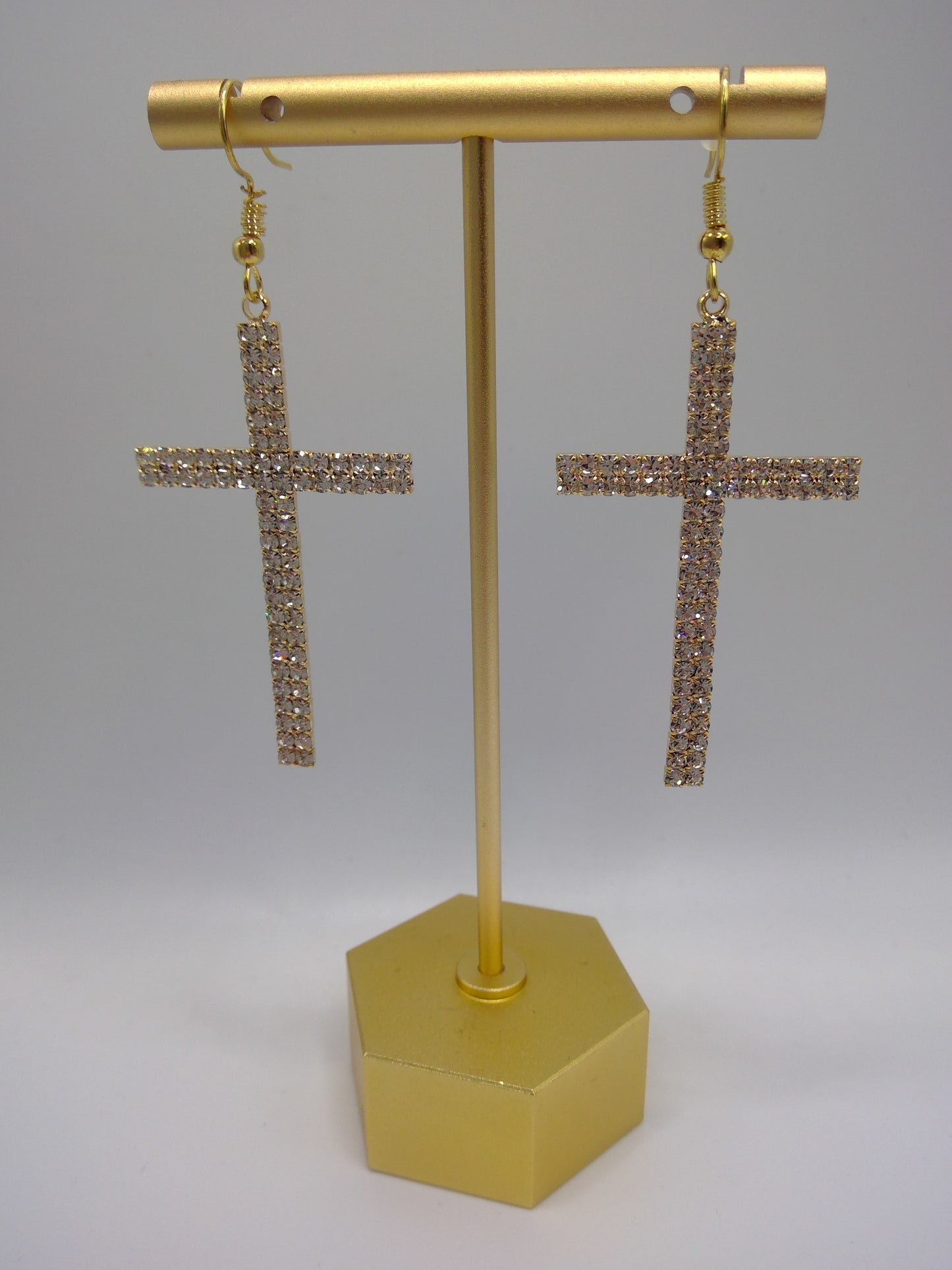 Cross Rhinestone Earrings