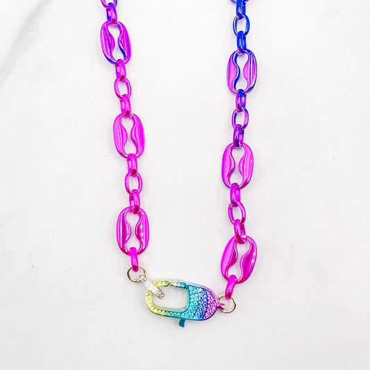 Dazzling Ombre Clip Necklace