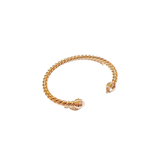 Gold Rope Cuff Bracelet Yellow