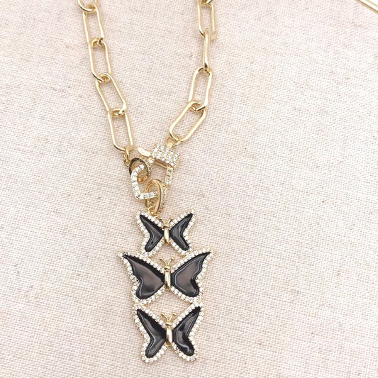 Triple Mayorca Butterfly Necklace