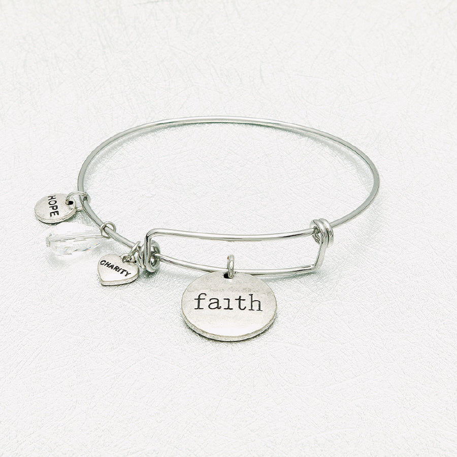 Faith Dangle Charm Bracelet Plated - Meraki B Shop