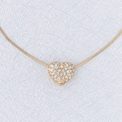 Maren Elena Crystal Heart Gold Plated Necklace - Meraki B Shop