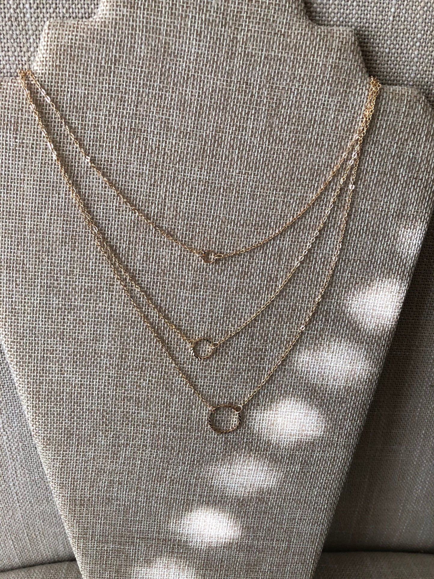 Triple strand gold necklace - Meraki B Shop