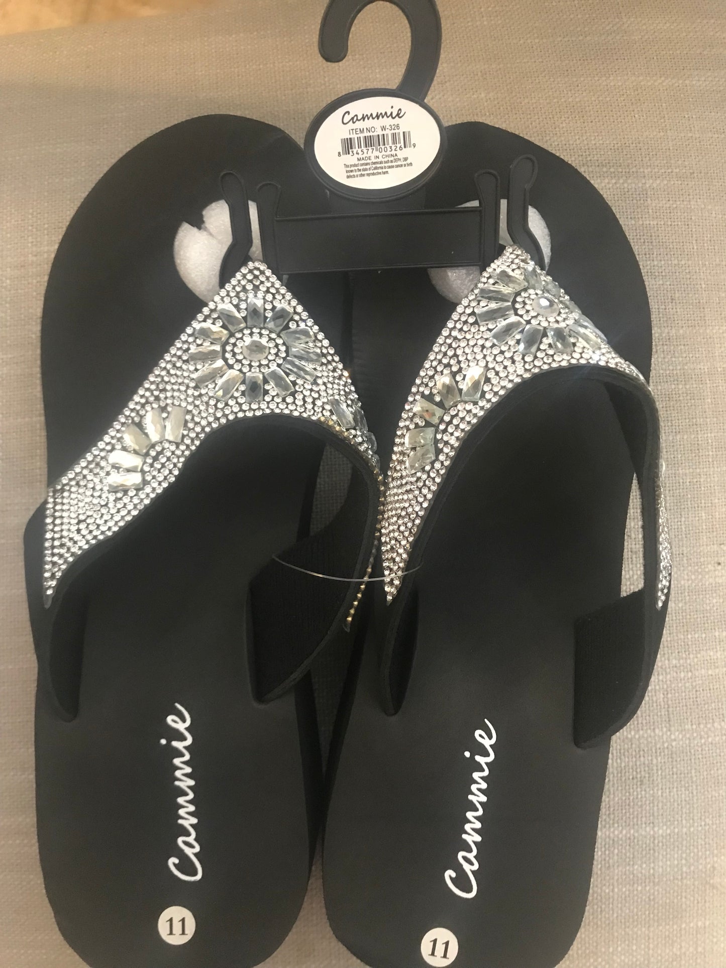 Cammie Rhinestone Bling Wedge Flip Flops - Meraki B Shop