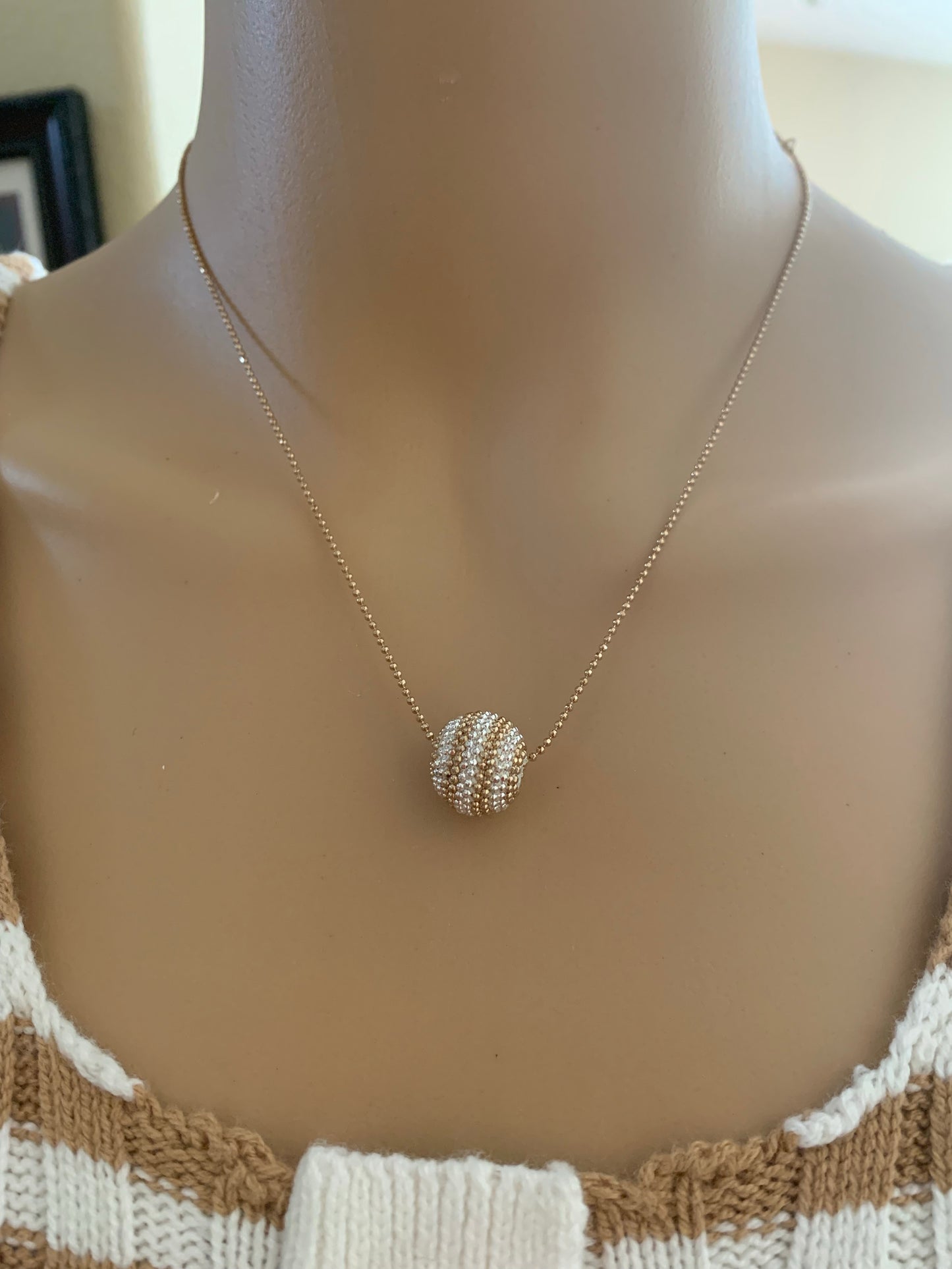 Maren Elena Two Toned Ball Necklace